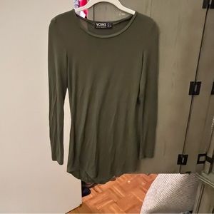 Olive Green Long Fitted Top